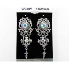 512521-101AB Crystal Earring in Silver